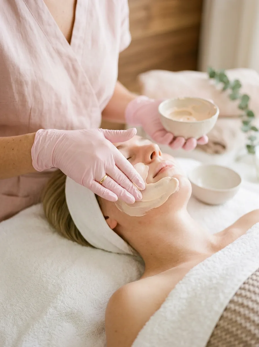 Tractament facial amb llum suau