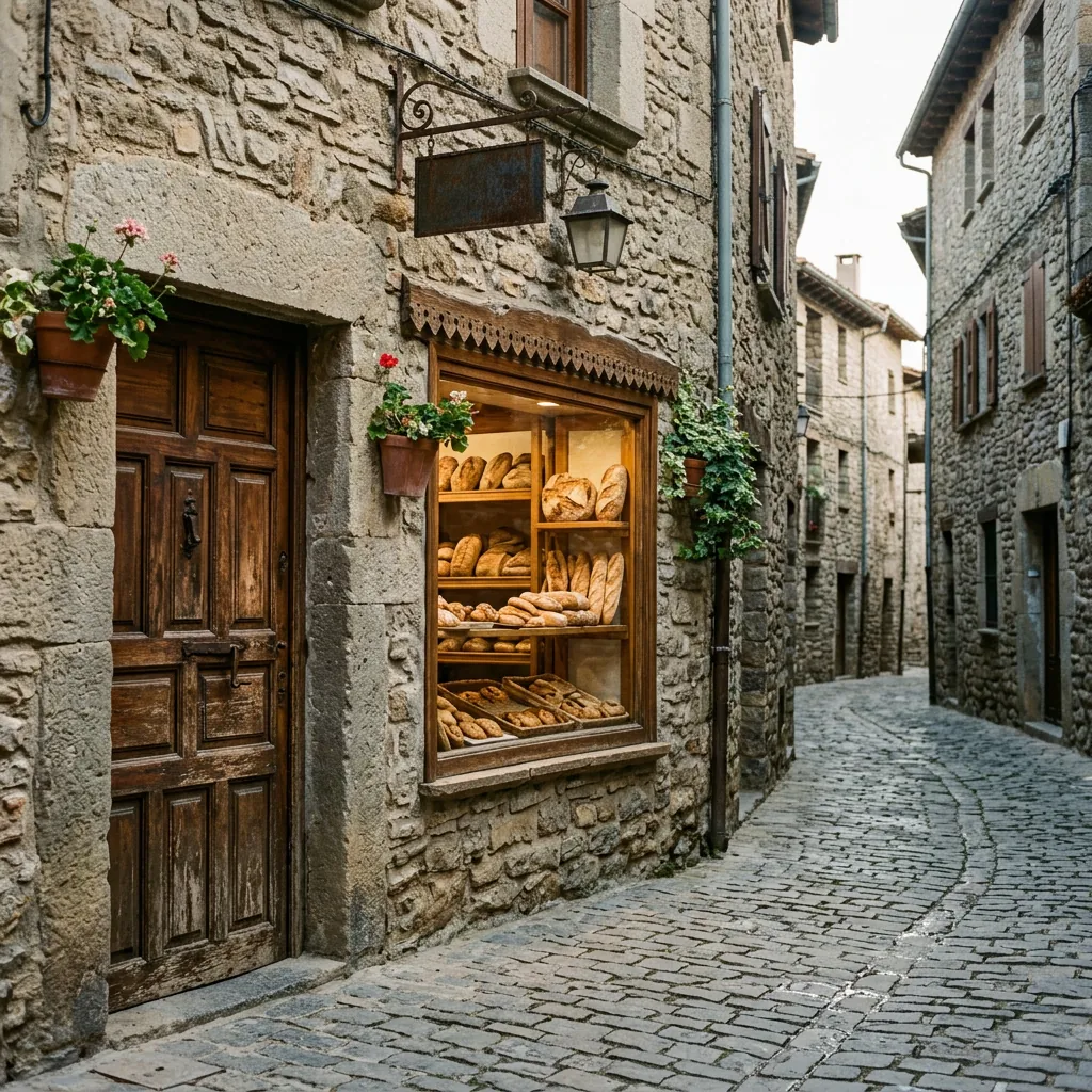 Façana del forn en un carrer de pedra
